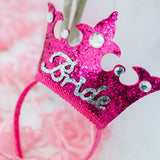 Bride to be krone med slør rosa | Diadem