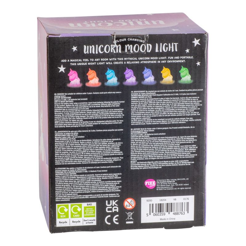 Enhjørning Lampe - Skrifter Farge