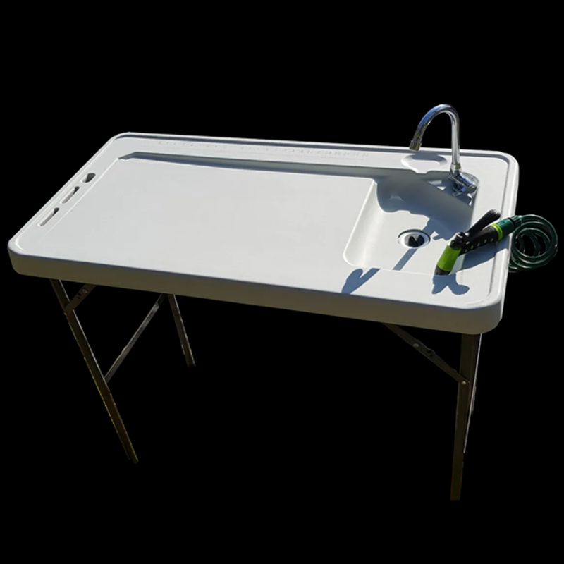 Fiske - / sløyebord m vask og spyleslange - Utekjøkken