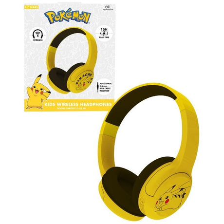Pokemon Pikachu hodetelefoner for barn | Trådløs 85 dB | Bluetooth + AUX