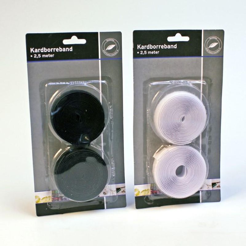 Borrelås 2.5m Sort/Hvit