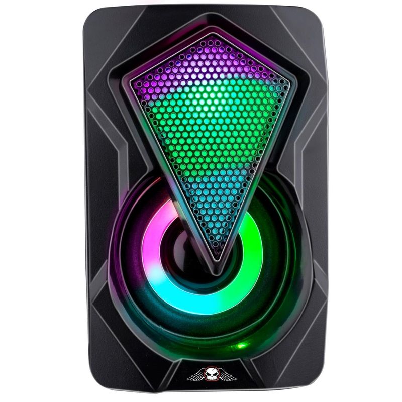 Gaminghøyttalere med RGB lys | No Fear kompakte PC - høyttalere