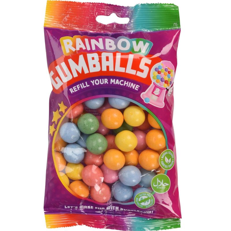 Becky's Rainbow Gumballs 200g | Fargerike tyggegummikuler