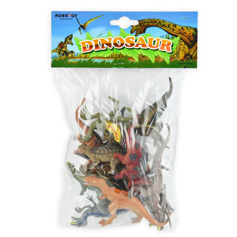 Dinosaurer i pose 12stk | Plastfigurer