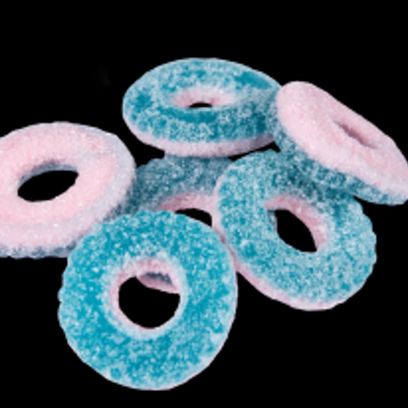 Franssons Fizzy Geleringer 1,5kg | Storpakk