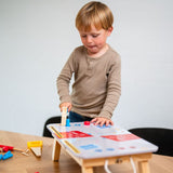 Wooden tool table with 15 parts | Perfect for little craftsmen