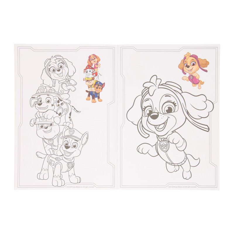 Paw Patrol fargeleggingsbok med klistremerker | A4