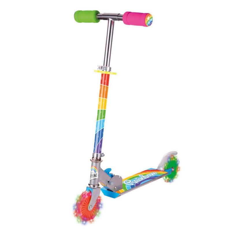 Rainbow Sparkesykkel med lysende hjul 5+ | Ozbozz