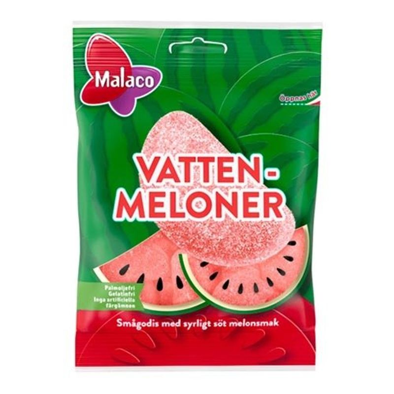 Malaco Vattenmeloner 90g – Billigmarkedet