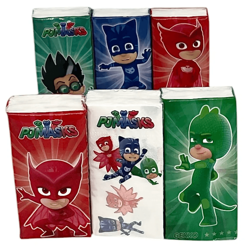 Pysjheltene lommetørkle 6pk | 4 - lags papir | 9 ark per pakke