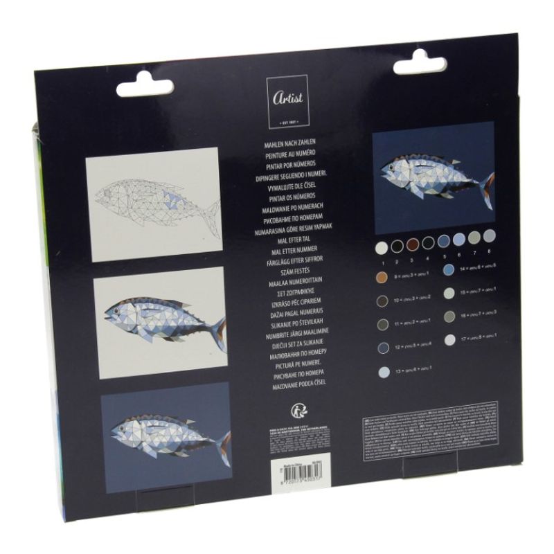 Malesett - Mal etter tall med lerret og maling 24x30cm