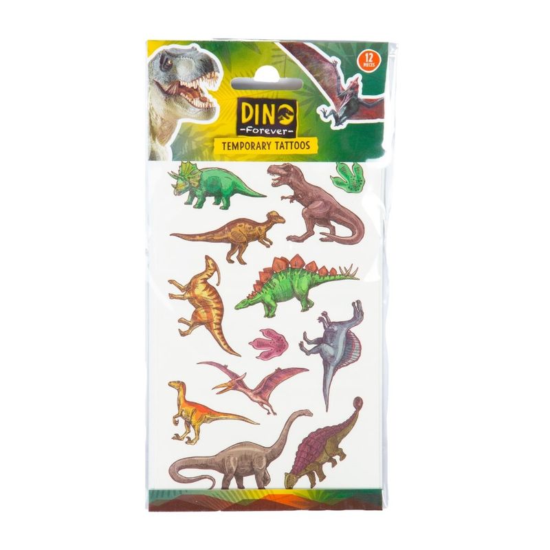 Midlertidig Dinosaur tatoveringer 12stk