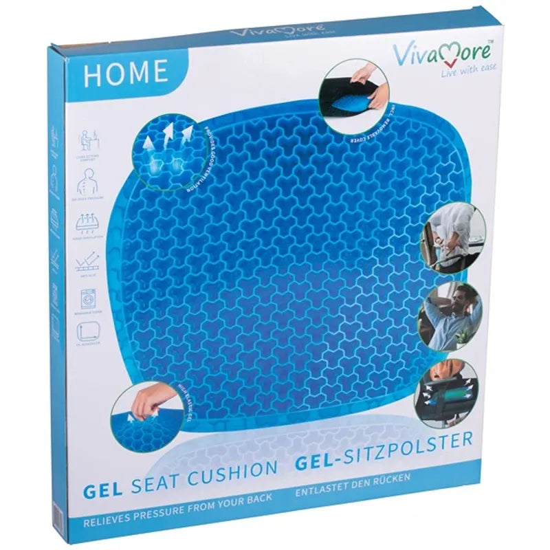 Vivamore Gelpute Firkantet | 42x42 cm | Ergonomisk Sittepute