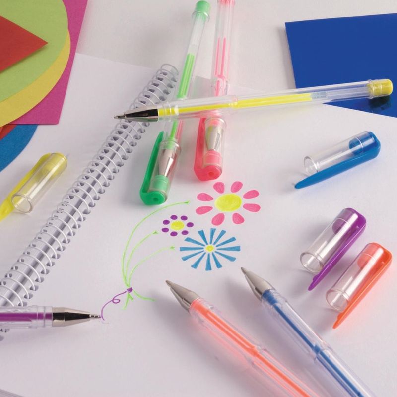 12pk Gelpenner i ulike farge | 8 neon & 4 vanlige