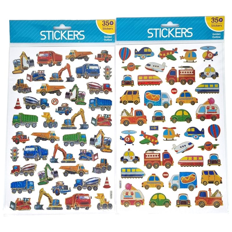 Klistremerker Kjøretøy Glinsende 35stk