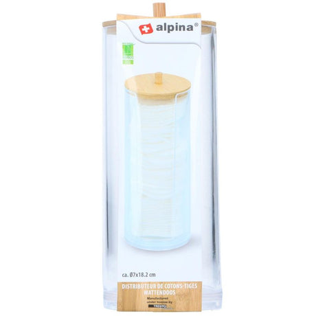 Alpina Bomullspadholder - Praktisk dispenser med bambuslok