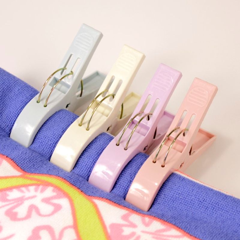 Båt - og strandklyper 4pk | Håndkleklyper i pastell | 12cm