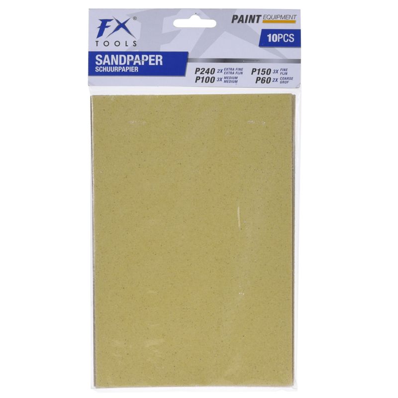 Sandpapir Sett 10stk 22.5x16cm