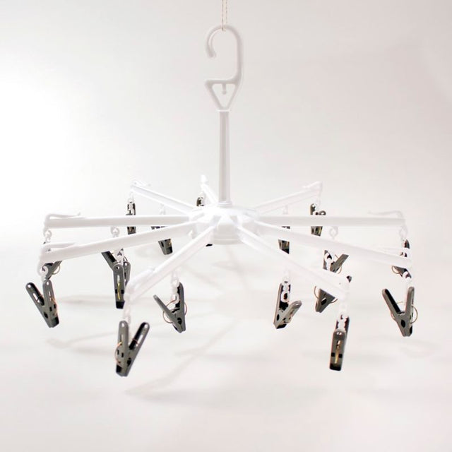 Sammenleggbar tørkestativ med 20 klesklyper