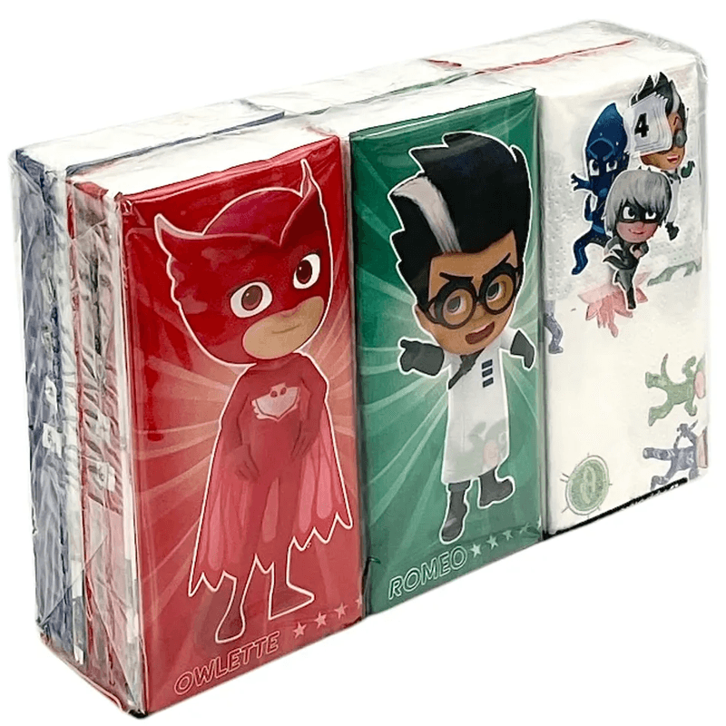 Pysjheltene lommetørkle 6pk | 4 - lags papir | 9 ark per pakke