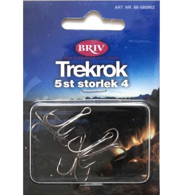 Trippelkrok størrelse 4 - 5pk