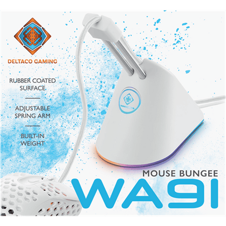 Deltaco Gaming Mouse Bungee RGB LED - Hvit