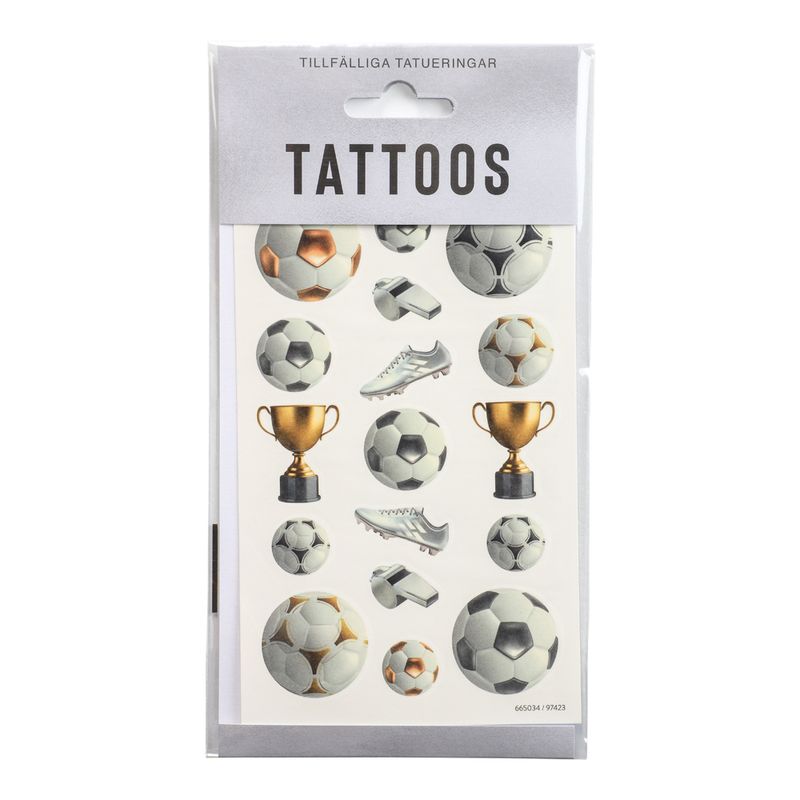Midlertidige tatoveringer | Fotballtema | 17stk