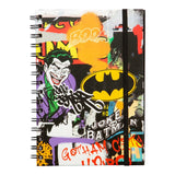 Batman notatbok A5 | Spiralinnbundet skrivebok med elastisk bånd