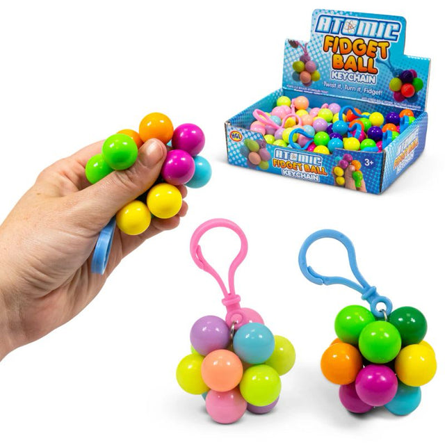 Atomic fidget ball keyring - Stressleke nøkkelring