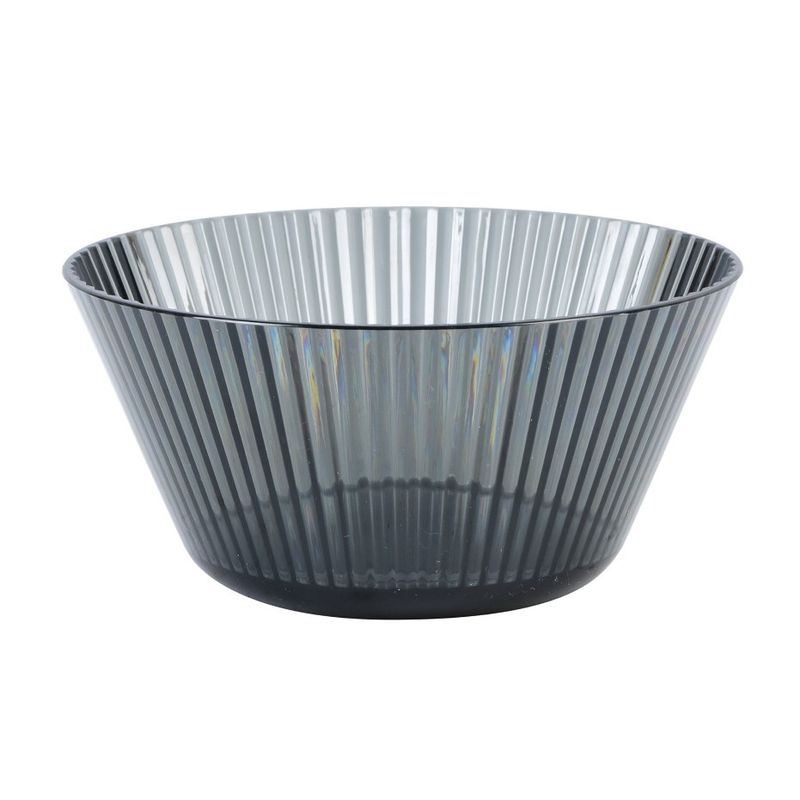 Stripe Plastskål 14cm | Sotet grå | Perfekt til dessert og snacks