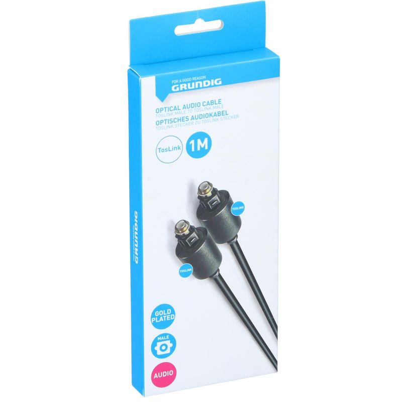 Grundig TosLink Hann - Hann Fiberoptisk Lydkabel | 1 meter