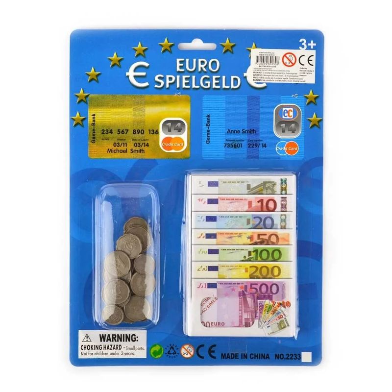 Lekepenger Euro 20+70 deler 28x21,5cm
