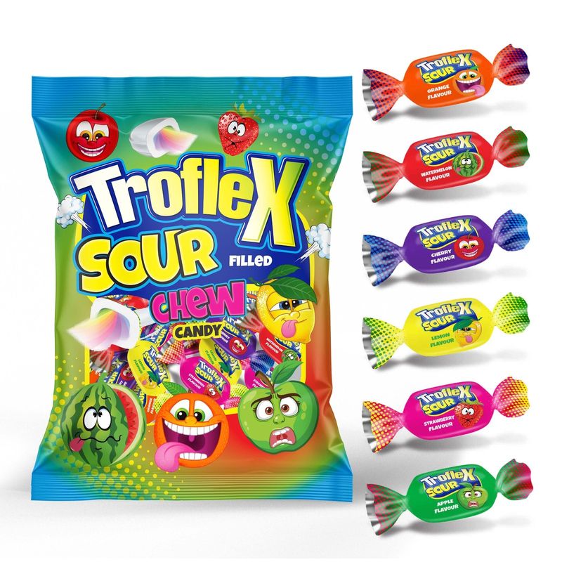 Troflex Sure Fruktkarameller 800g | Storpakk