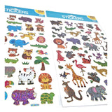 Klistremerker Dyr Glinsende 35stk