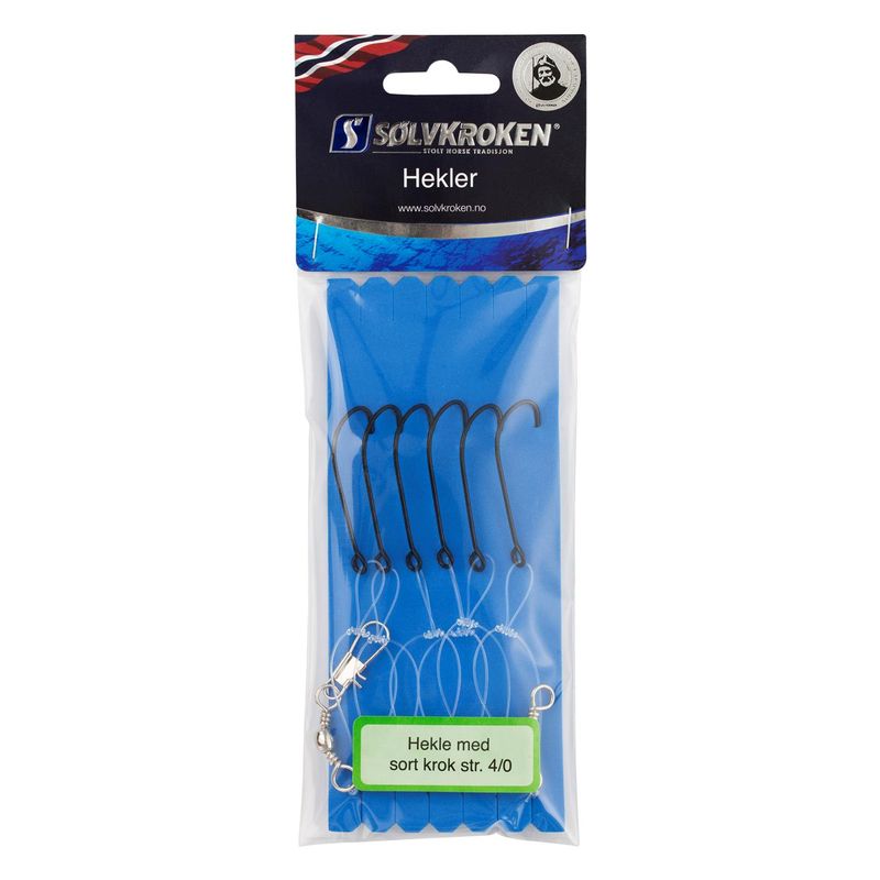Sølvkroken Hekle m/6 Sorte Kroker