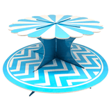 Muffinsstativ i papp blå 2 etasjer