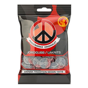 Peacemerke Jordbær/lakris 80g