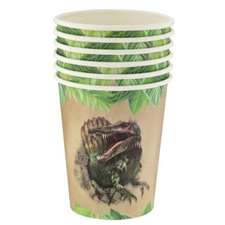 Dinosaur engangskrus 6pk 2,5dl | Moxy Party | Spinosaurus motiv