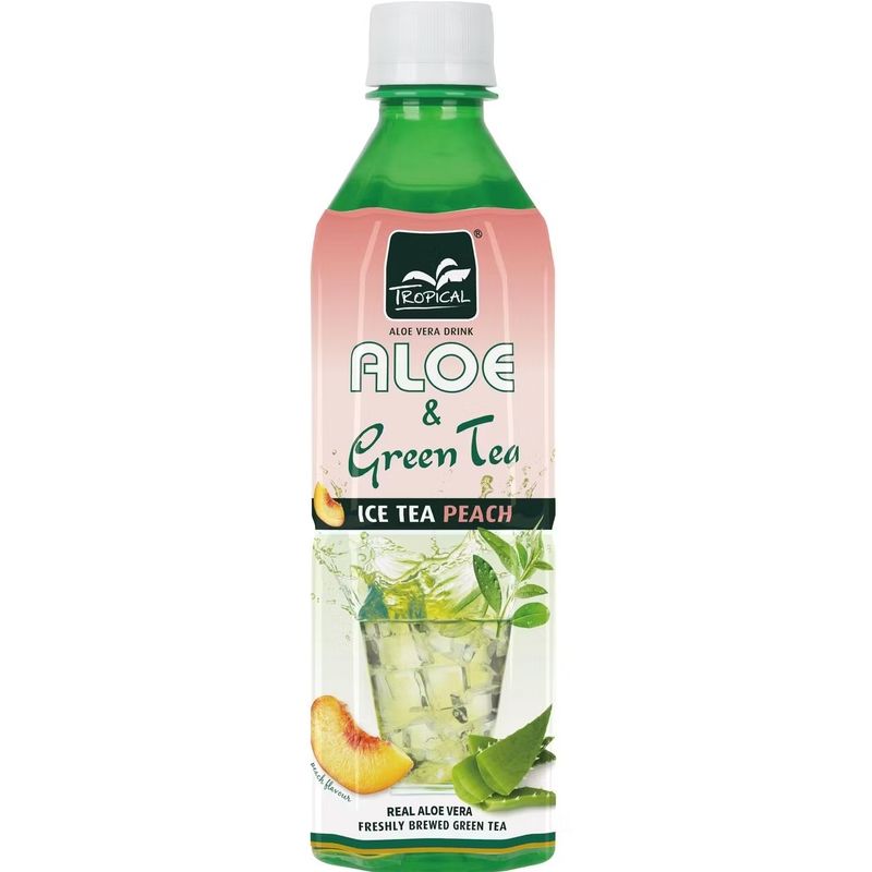 Tropical Aloe & Grønn Te Ice Tea Peach 500 ml