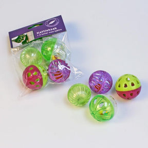 Plastball Med Bjelle 4pk | Katteleke