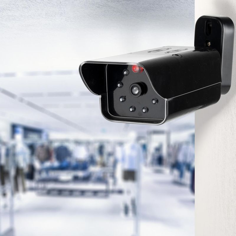 Fake/dummy Overvåkningskamera Bullet Sort | Grundig