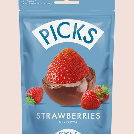 Frysetørkede Jordbær I Sjokolade | Picks Strawberries 90g